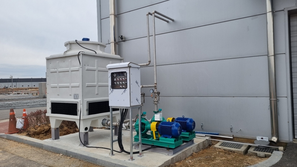 충남 당진 수소전지 공장 냉각탑 및 배관 설치 공사